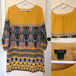 J. Crew Jules shift dress scroll print (factory)